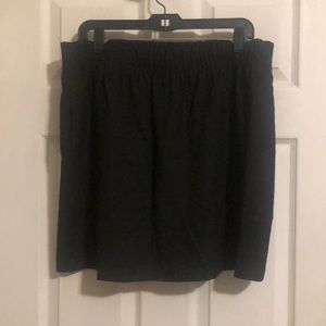 J Crew Factory black wool mix paper bag high waisted skirt